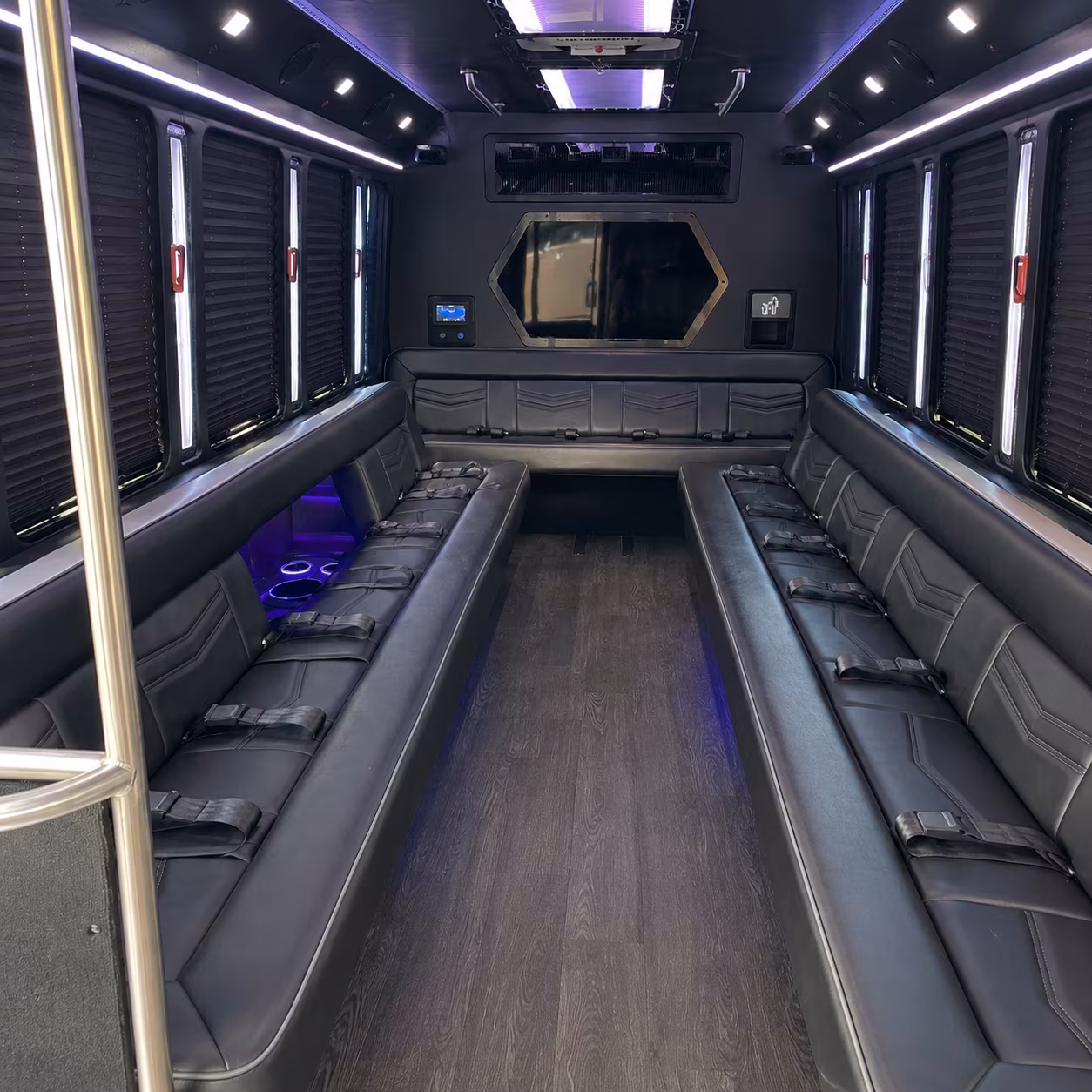 valdosta 18 passenger party bus interior