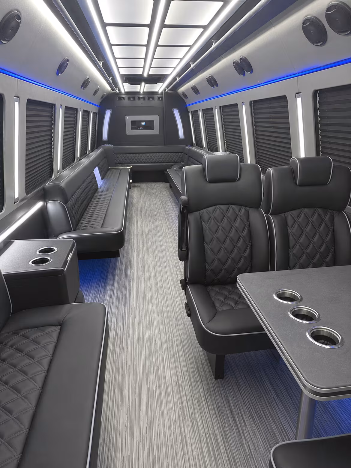 valdosta 25 passenger party bus inside