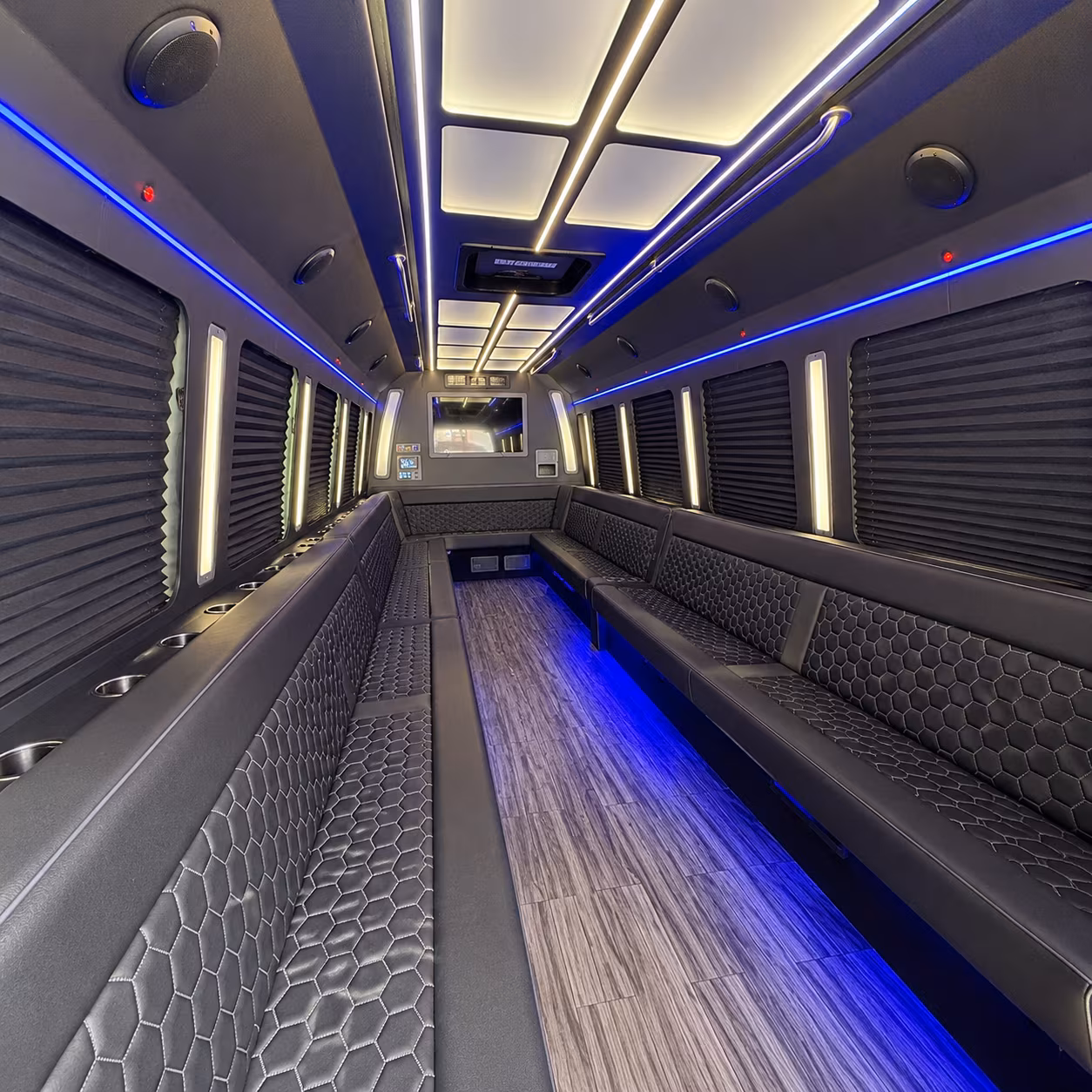 valdosta 30 passenger party bus interior
