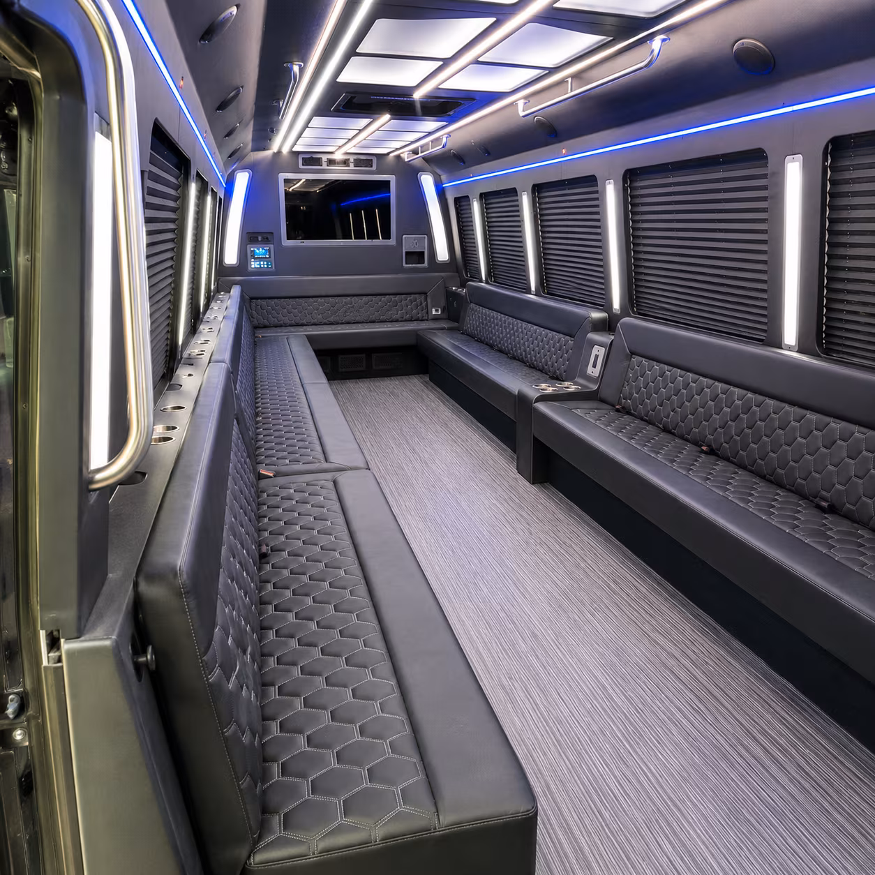 valdosta 40 passenger party bus interior